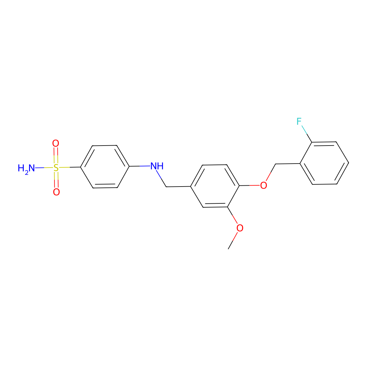 4-({4-[(2-Fluorobenzyl)oxy]-3-methoxybenzyl}amino)benzenesulfonamide molecular structure, CAS 714212-28-9