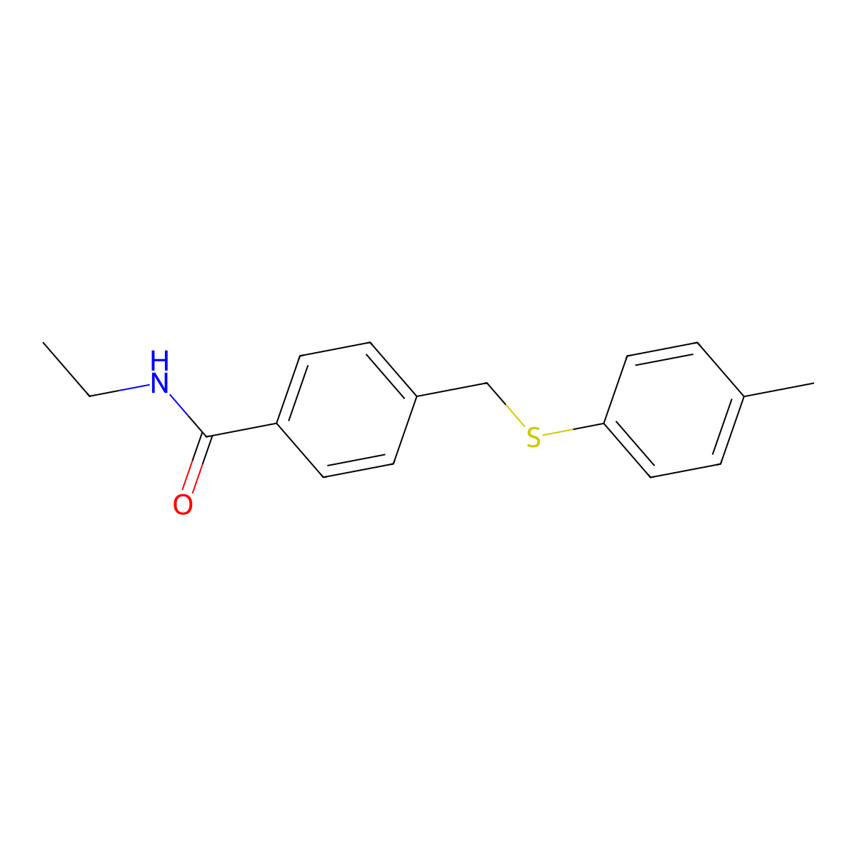 N-ethyl-4-{[(4-methylphenyl)sulfanyl]methyl}benzamide molecular structure, CAS 714212-67-6