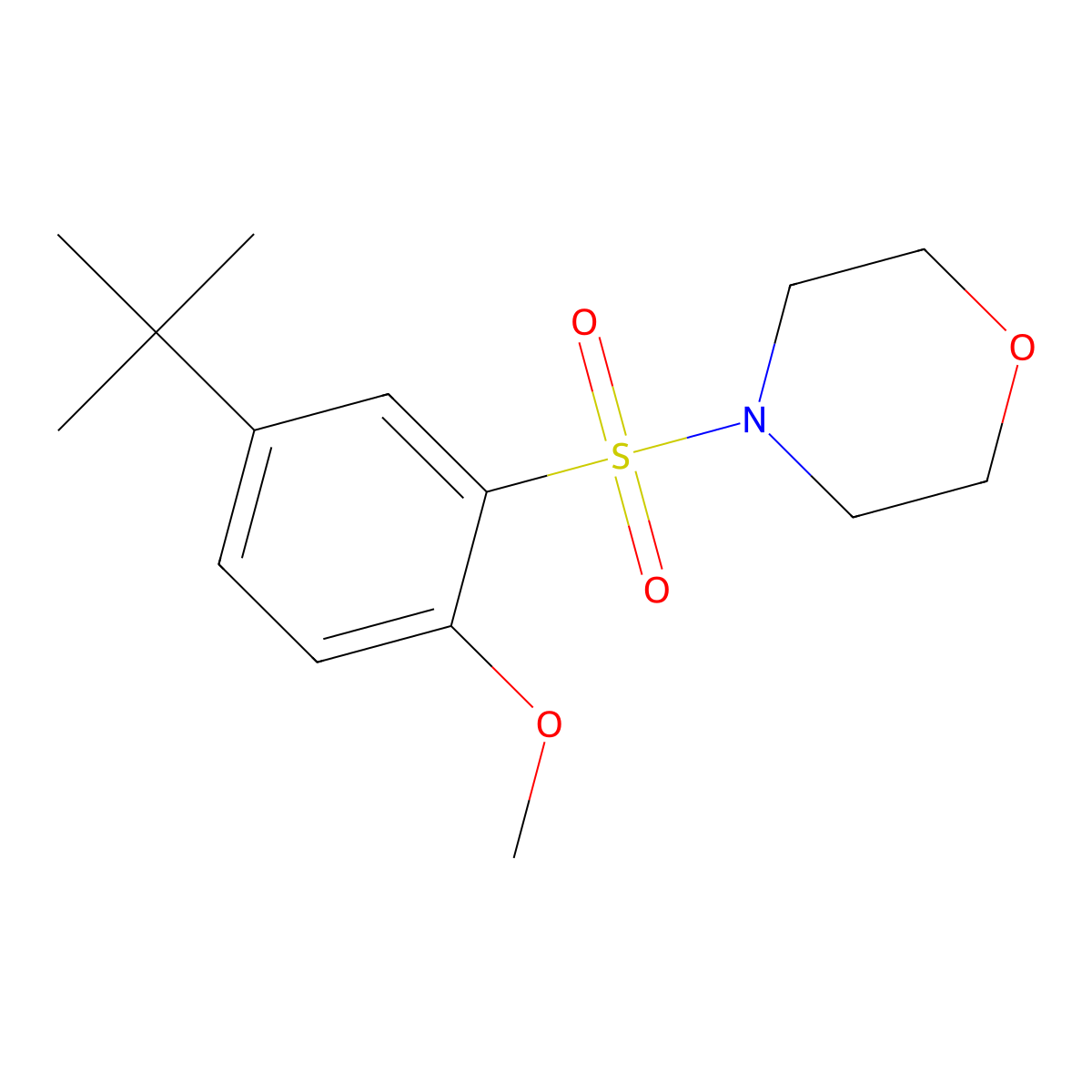 4-(5-Tert-butyl-2-methoxybenzenesulfonyl)morpholine molecular structure, CAS 714212-73-4