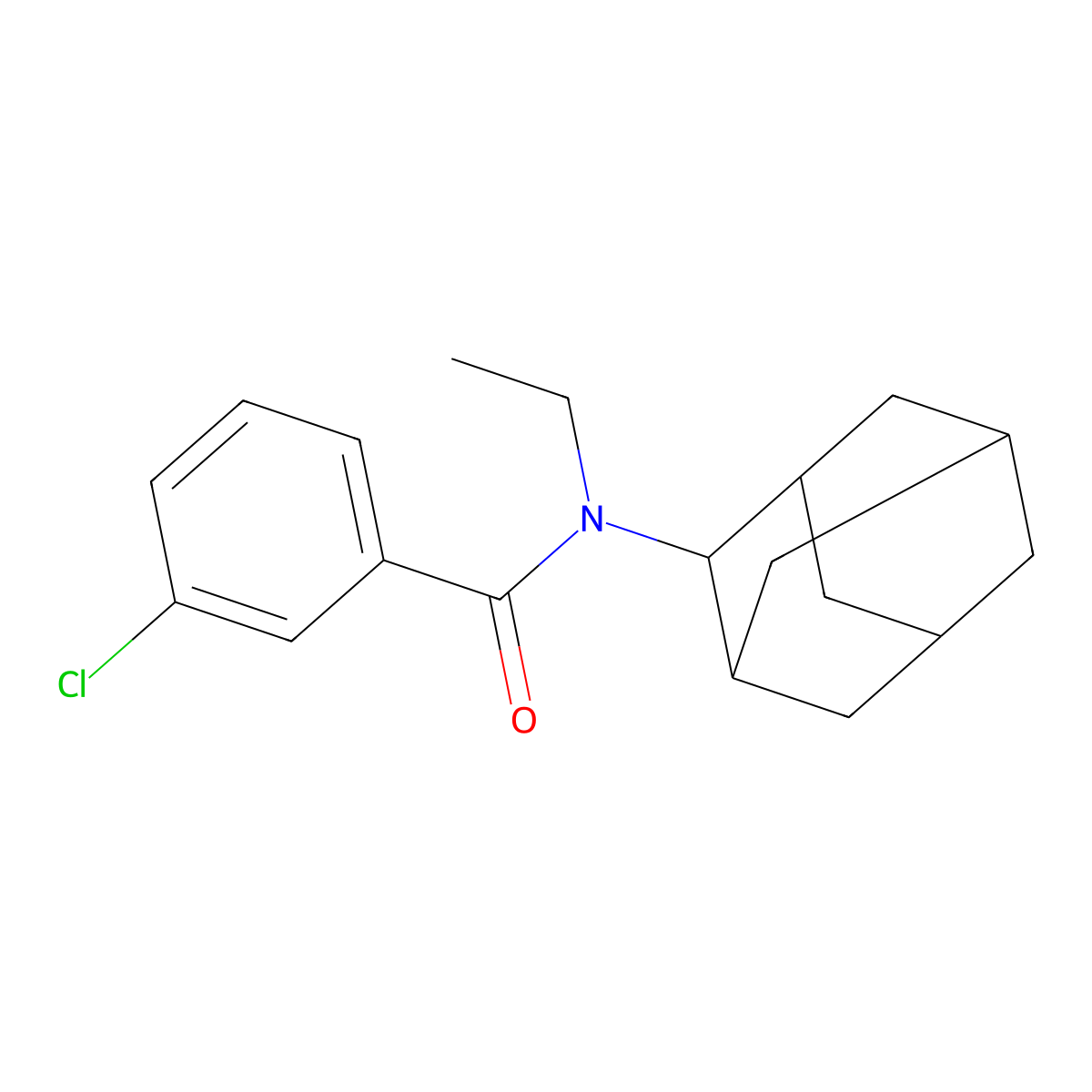 N-(2-adamantyl)-3-chloro-N-ethylbenzamide molecular structure, CAS 714212-76-7