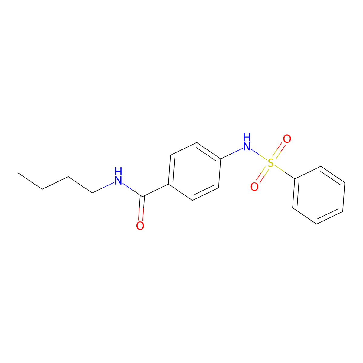 N-butyl-4-[(phenylsulfonyl)amino]benzamide molecular structure, CAS 714212-87-0
