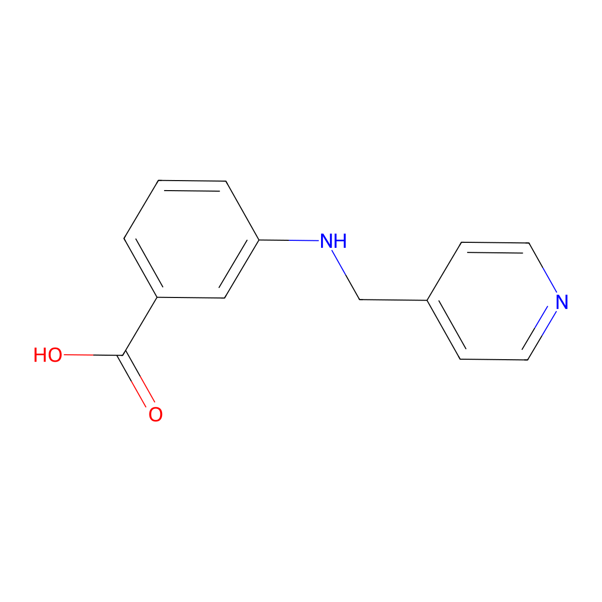 3-[(Pyridin-4-ylmethyl)-amino]-benzoic acid molecular structure, CAS 714213-01-1