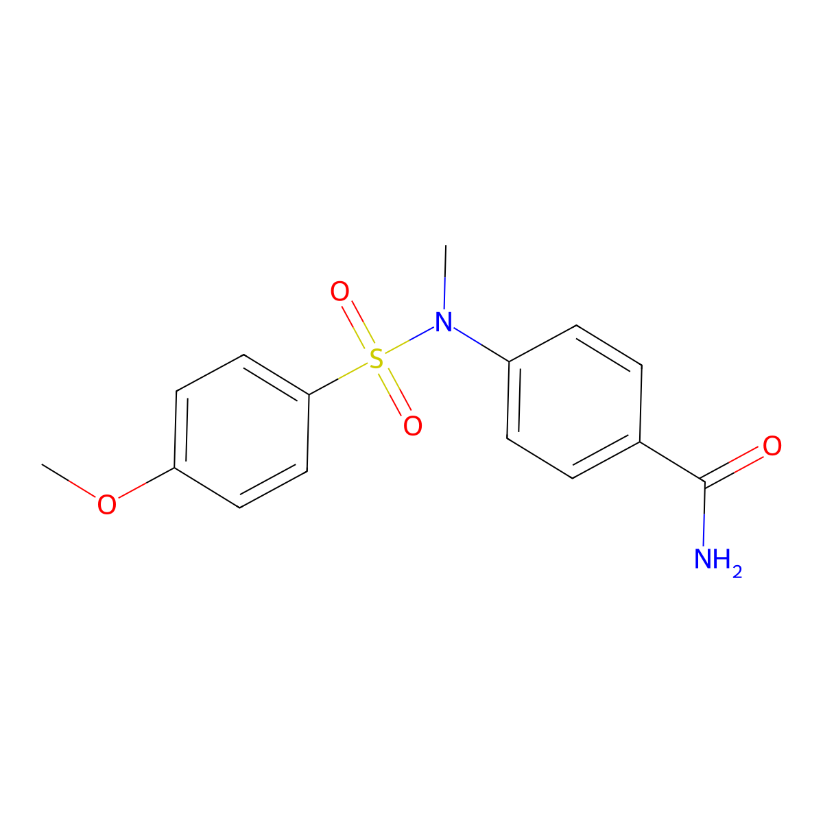 4-{[(4-Methoxyphenyl)sulfonyl](methyl)amino}benzamide molecular structure, CAS 714213-02-2