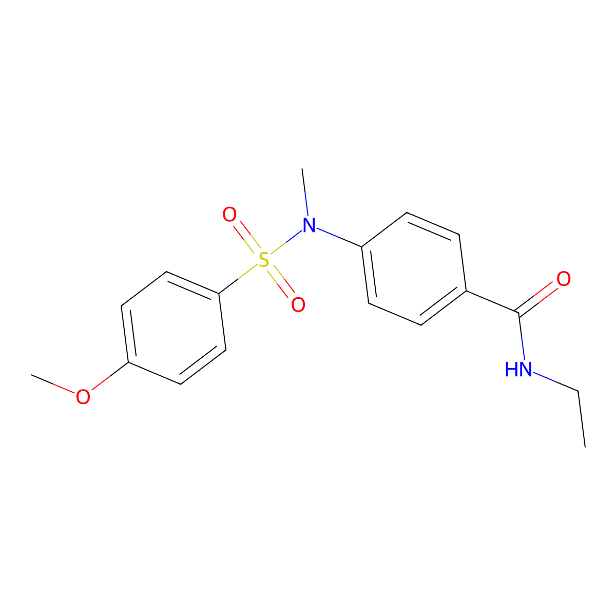 N-ethyl-4-[(4-methoxyphenyl)sulfonyl-methylamino]benzamide molecular structure, CAS 714213-63-5