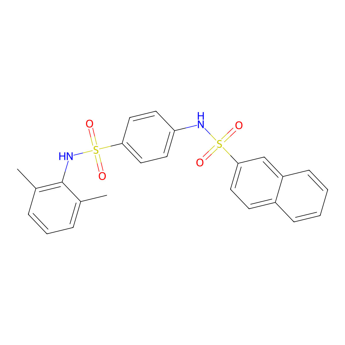 N-[4-[(2,6-dimethylphenyl)sulfamoyl]phenyl]naphthalene-2-sulfonamide molecular structure, CAS 714213-79-3