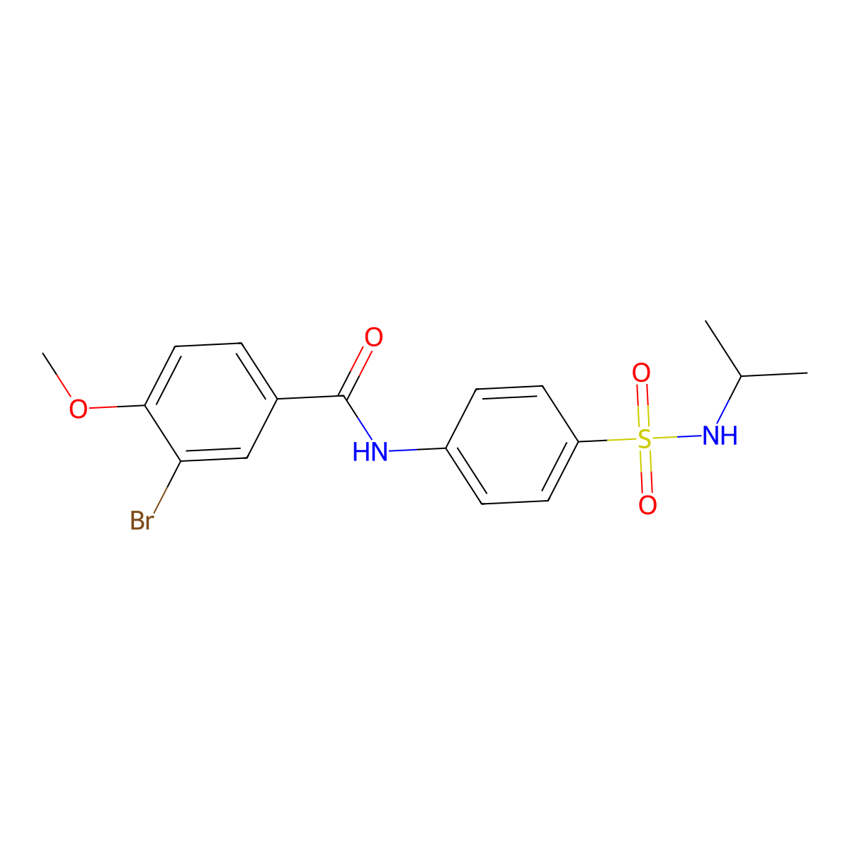 3-bromo-N-{4-[(isopropylamino)sulfonyl]phenyl}-4-methoxybenzamide molecular structure, CAS 714214-20-7