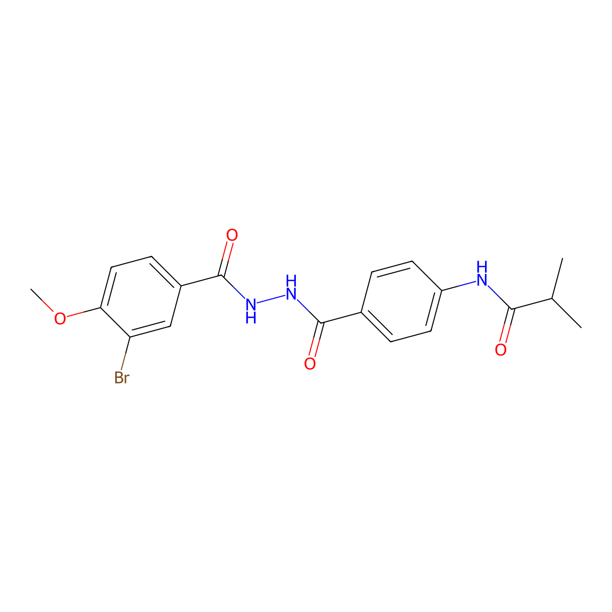 N-[4-[[(3-bromo-4-methoxybenzoyl)amino]carbamoyl]phenyl]-2-methylpropanamide molecular structure, CAS 714214-28-5