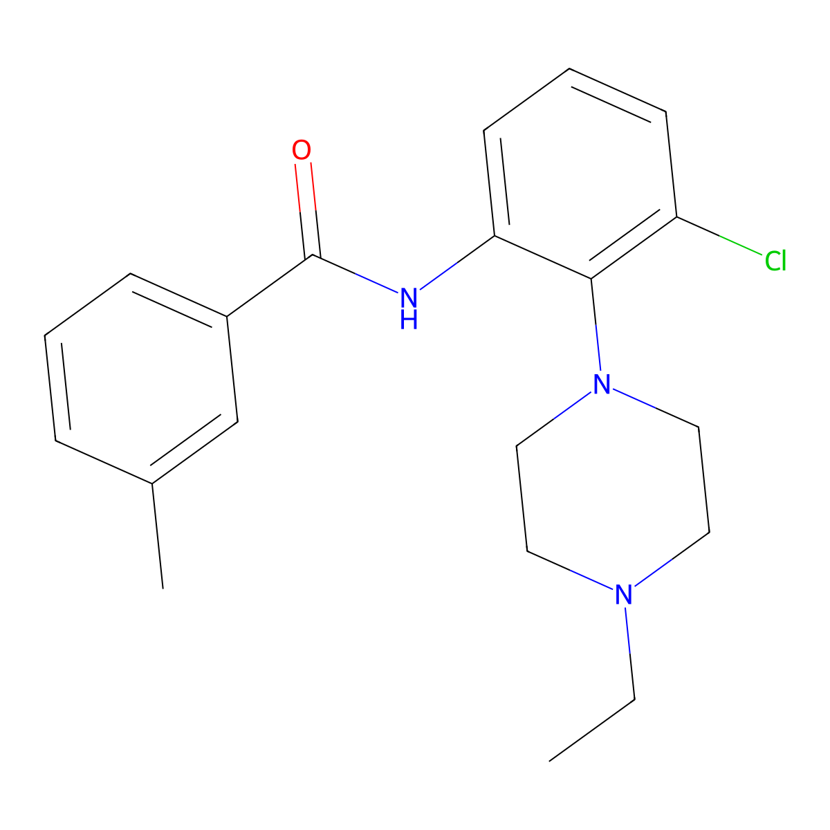 N-[3-chloro-2-(4-ethylpiperazin-1-yl)phenyl]-3-methylbenzamide molecular structure, CAS 714214-57-0