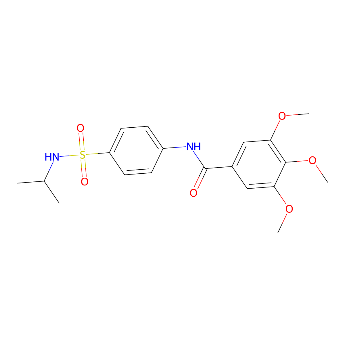N-{4-[(isopropylamino)sulfonyl]phenyl}-3,4,5-trimethoxybenzamide molecular structure, CAS 714214-74-1