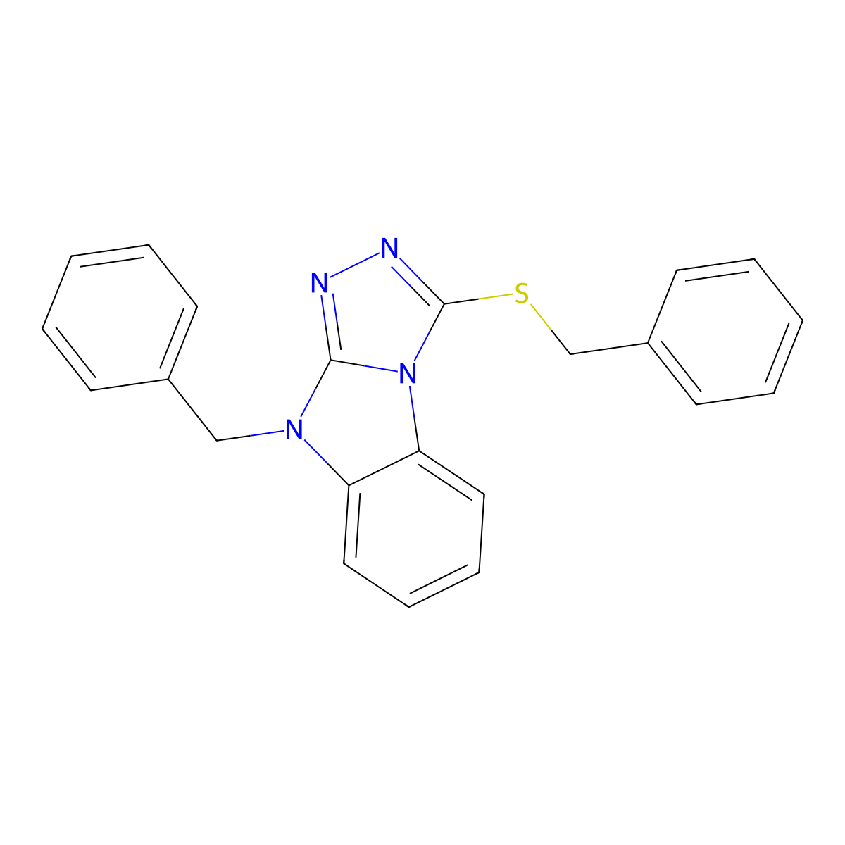 4-Benzyl-1-benzylsulfanyl-[1,2,4]triazolo[4,3-a]benzimidazole molecular structure, CAS 714214-90-1