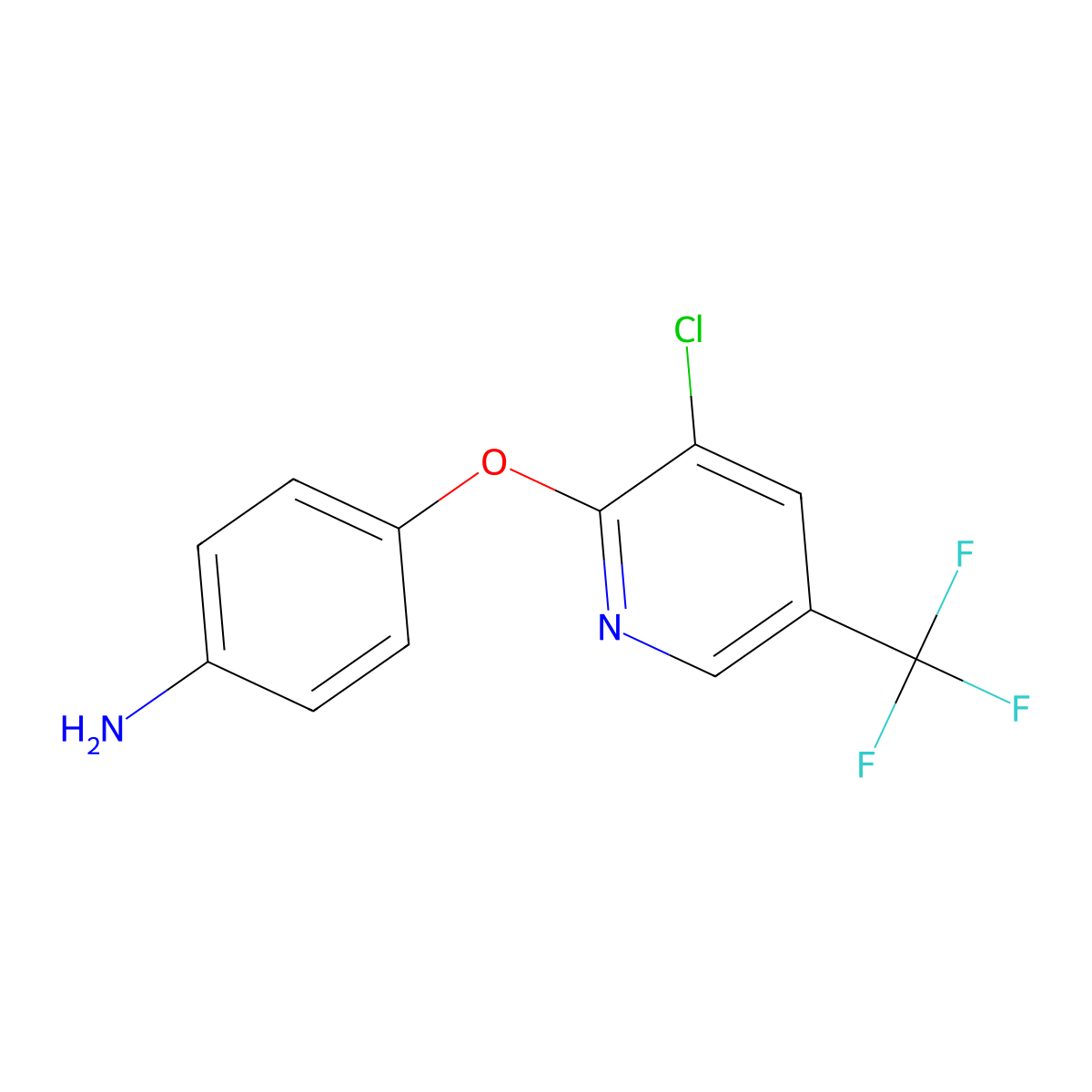 4-{[3-Chloro-5-(trifluoromethyl)pyridin-2-yl]oxy}aniline molecular structure, CAS 71422-80-5