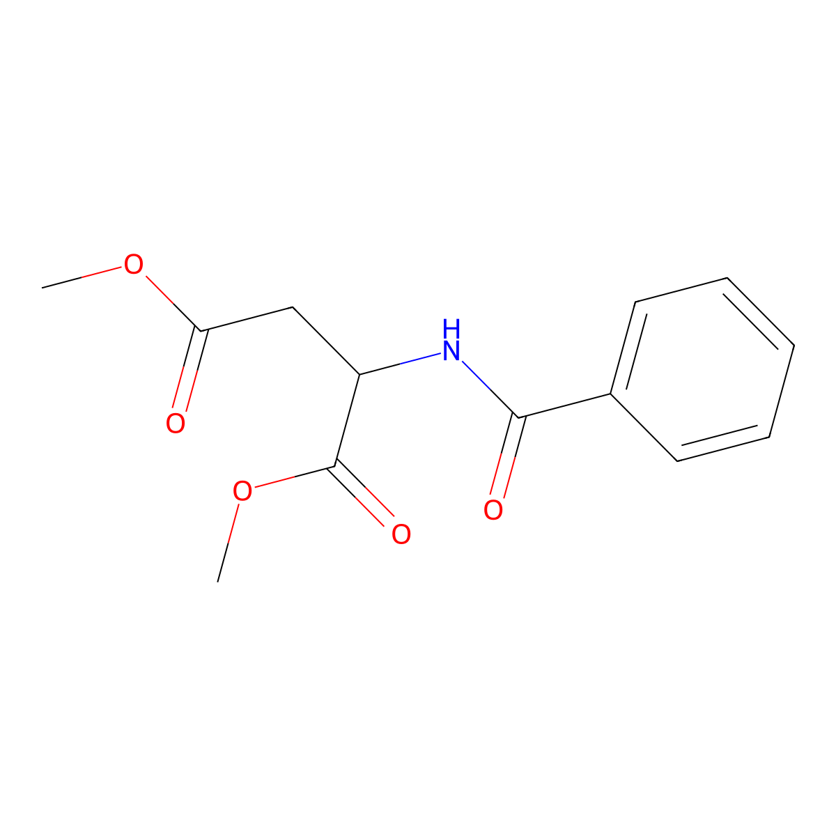 Dimethyl N-benzoylaspartate molecular structure, CAS 714222-64-7