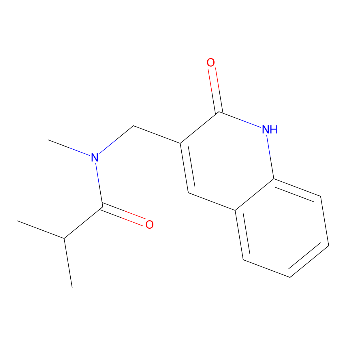 N,2-dimethyl-N-[(2-oxo-1H-quinolin-3-yl)methyl]propanamide molecular structure, CAS 714225-21-5