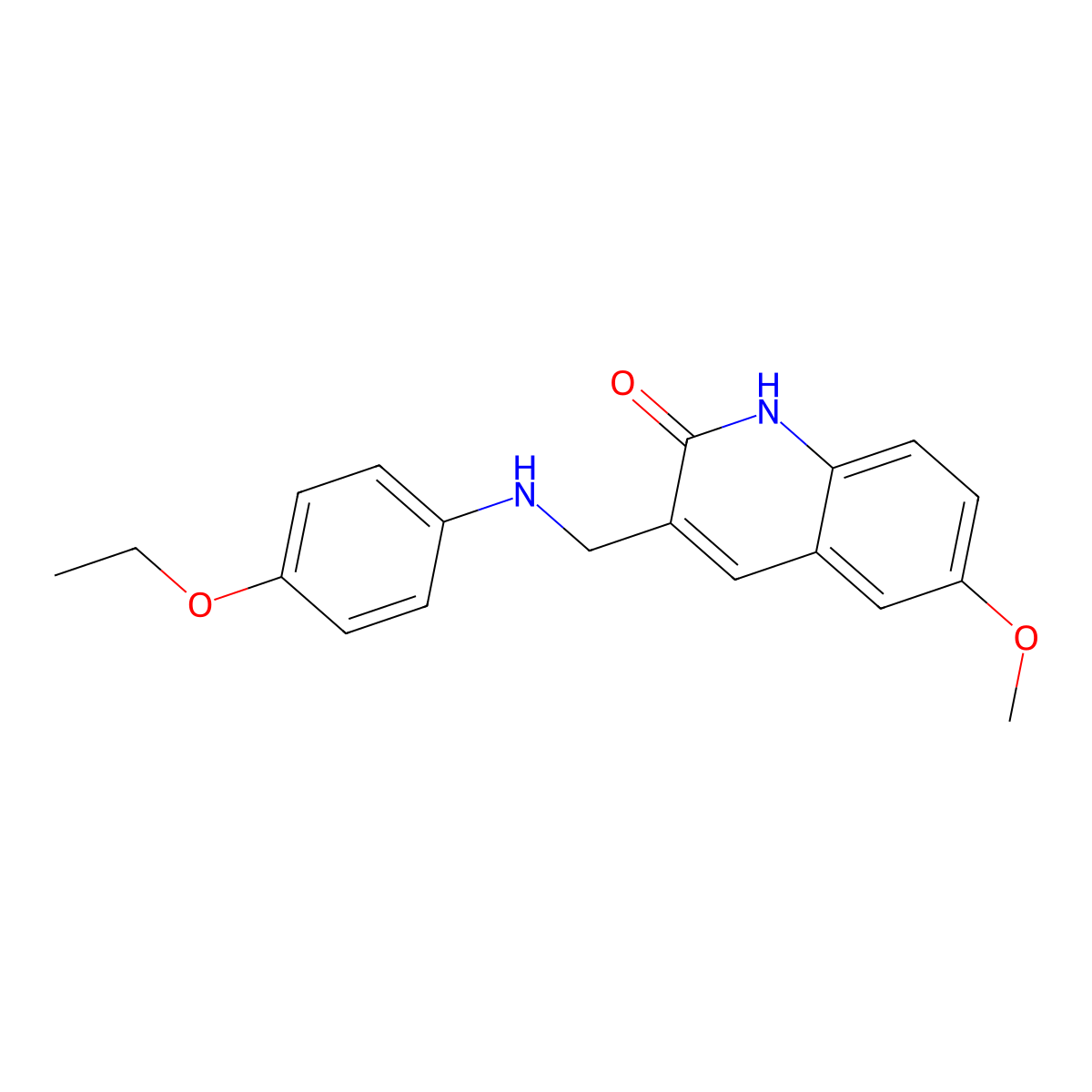3-[(4-ethoxyanilino)methyl]-6-methoxy-1H-quinolin-2-one molecular structure, CAS 714228-16-7