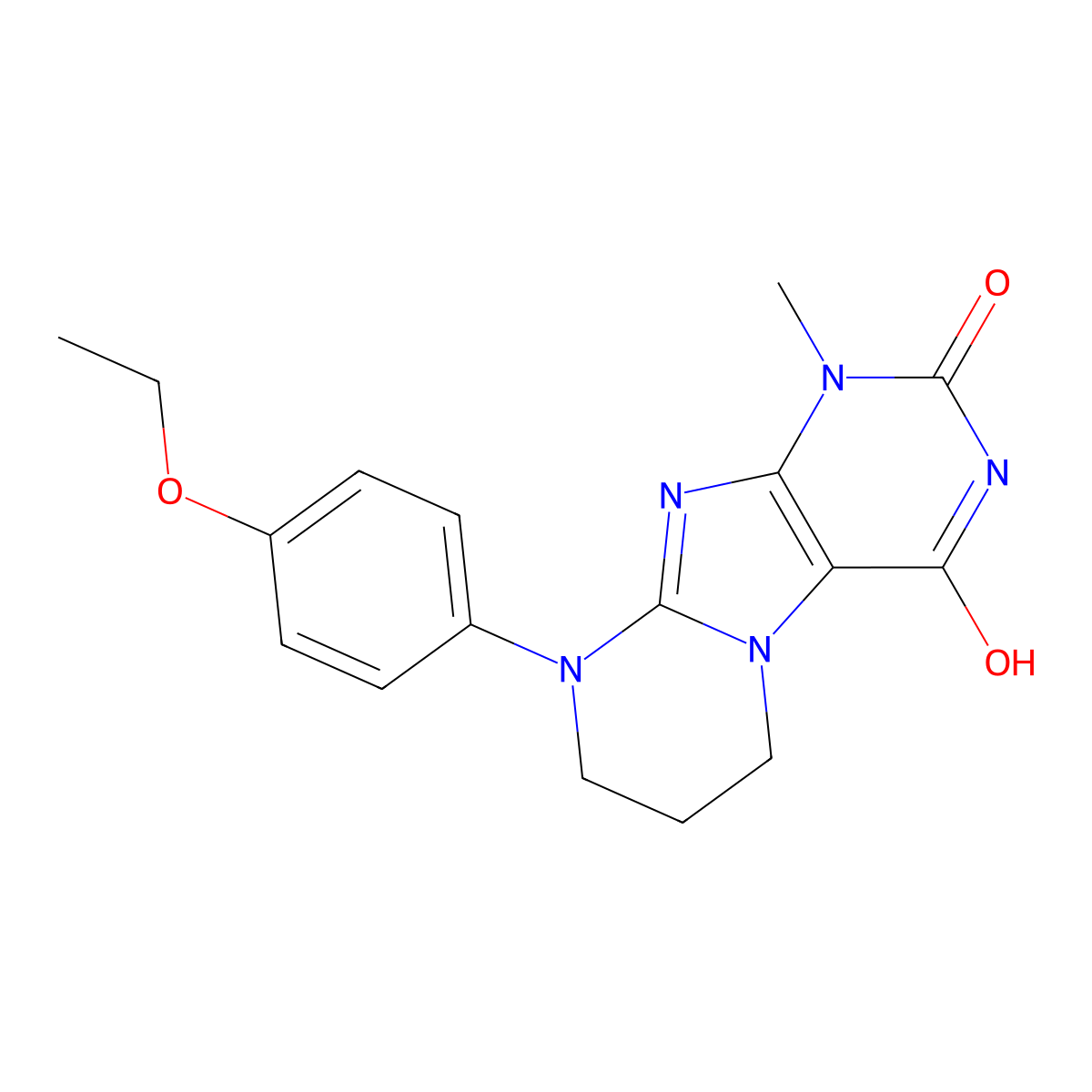 9-(4-ethoxyphenyl)-1-methyl-7,8-dihydro-6H-purino[7,8-a]pyrimidine-2,4-dione molecular structure, CAS 714228-61-2