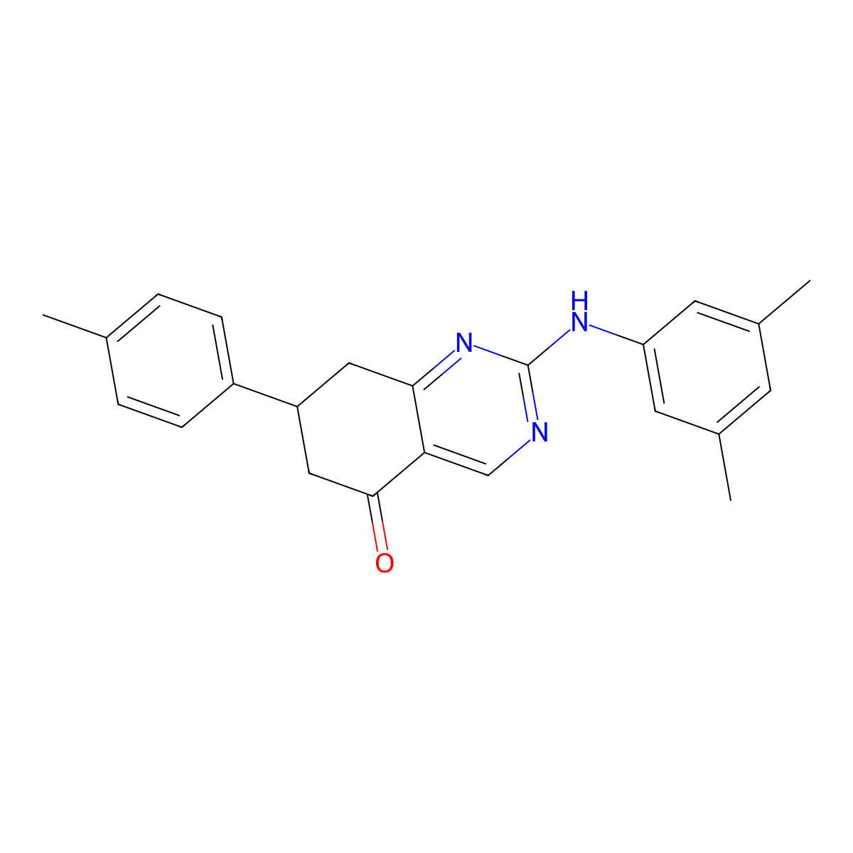 2-[(3,5-dimethylphenyl)amino]-7-(4-methylphenyl)-7,8-dihydroquinazolin-5(6H)-one molecular structure, CAS 714234-96-5