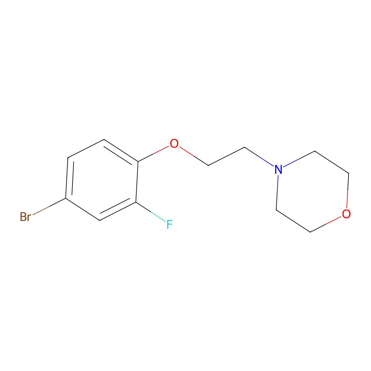 4-(2-(4-Bromo-2-fluorophenoxy)ethyl)morpholine molecular structure, CAS 714237-09-9