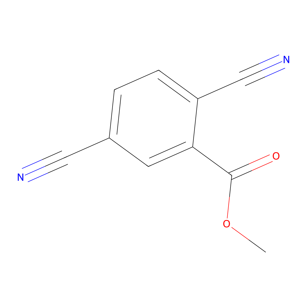 Methyl 2,5-dicyanobenzoate molecular structure, CAS 714237-94-2