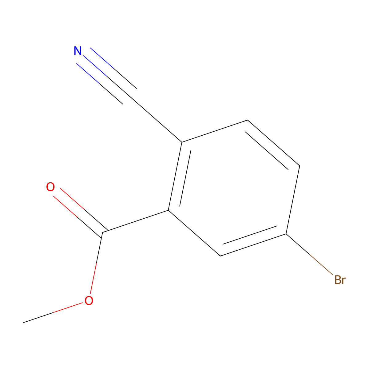 Methyl 5-bromo-2-cyanobenzoate molecular structure, CAS 714237-95-3