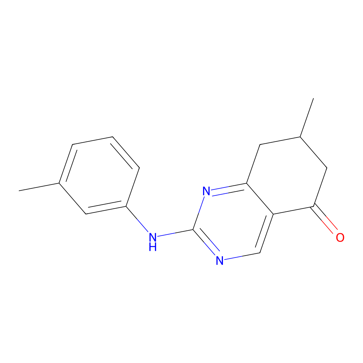 7-methyl-2-[(3-methylphenyl)amino]-7,8-dihydroquinazolin-5(6H)-one molecular structure, CAS 714238-48-9