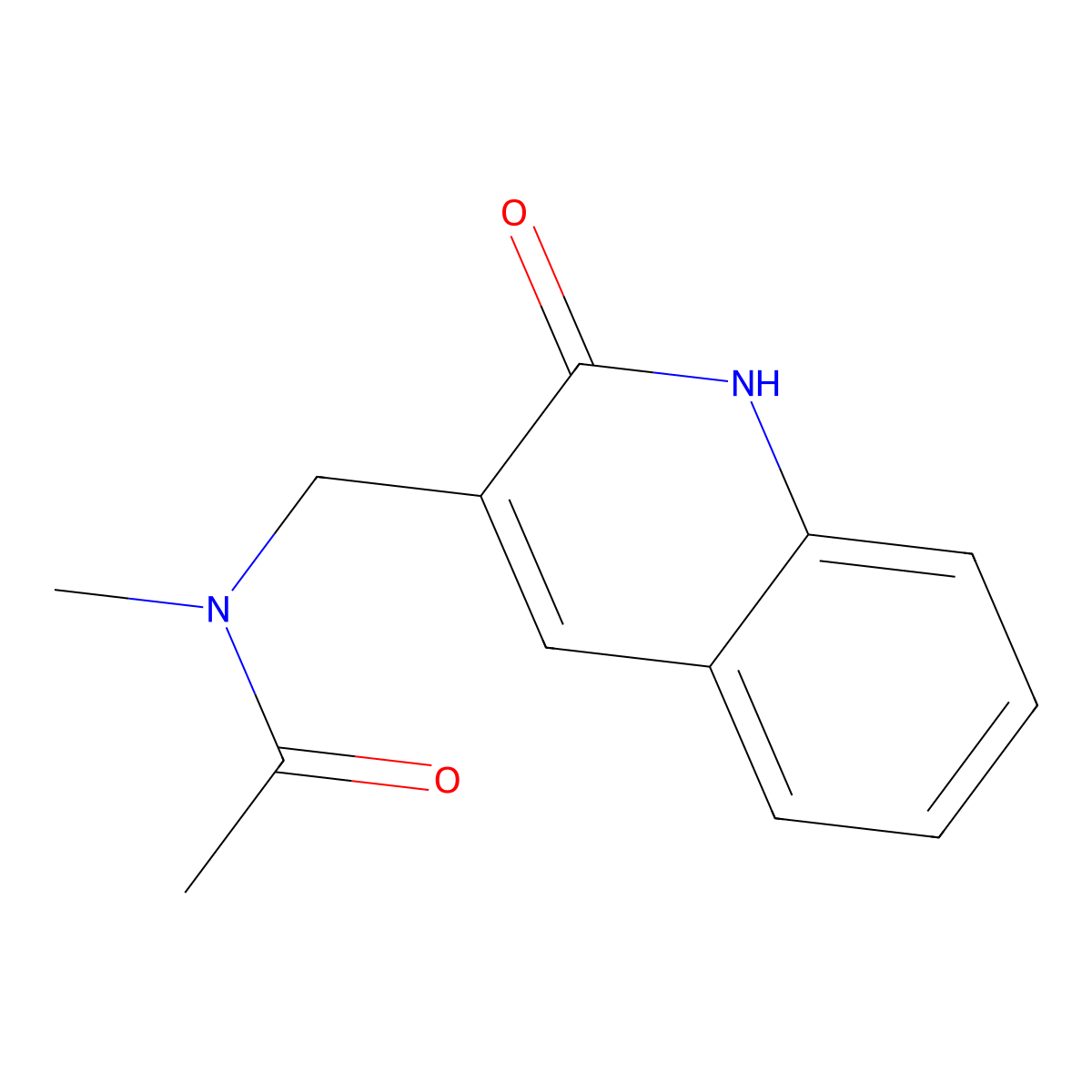 N-methyl-N-[(2-oxo-1H-quinolin-3-yl)methyl]acetamide molecular structure, CAS 714239-35-7