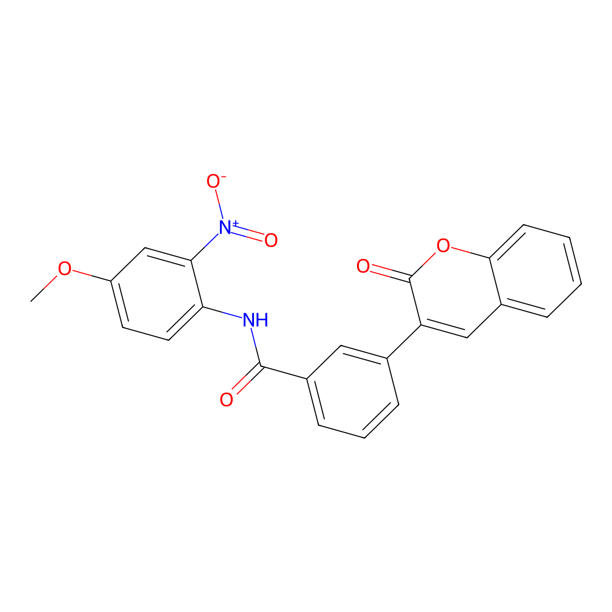 N-(4-methoxy-2-nitrophenyl)-3-(2-oxo-2H-chromen-3-yl)benzamide molecular structure, CAS 714245-63-3