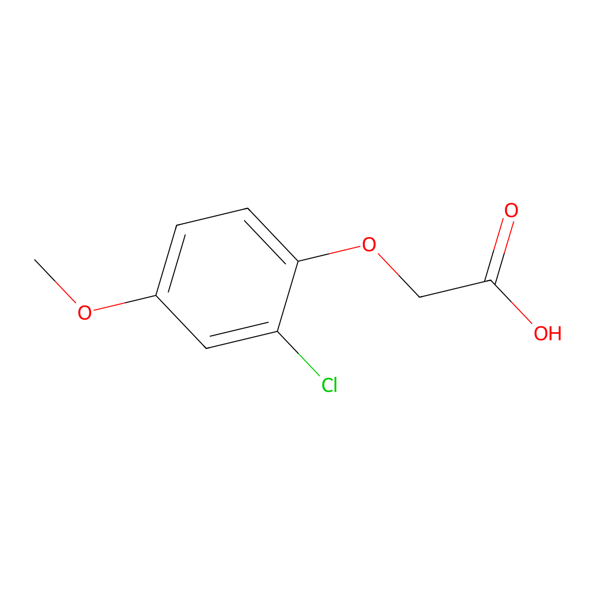 (2-Chloro-4-methoxy-phenoxy)-acetic acid molecular structure, CAS 714250-83-6