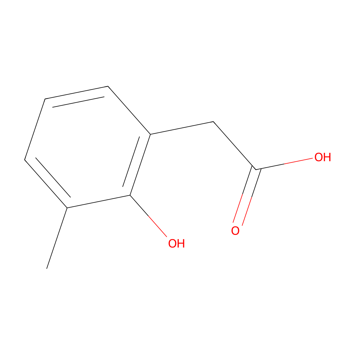 2-Hydroxy-3-methylphenylacetic acid molecular structure, CAS 714252-13-8