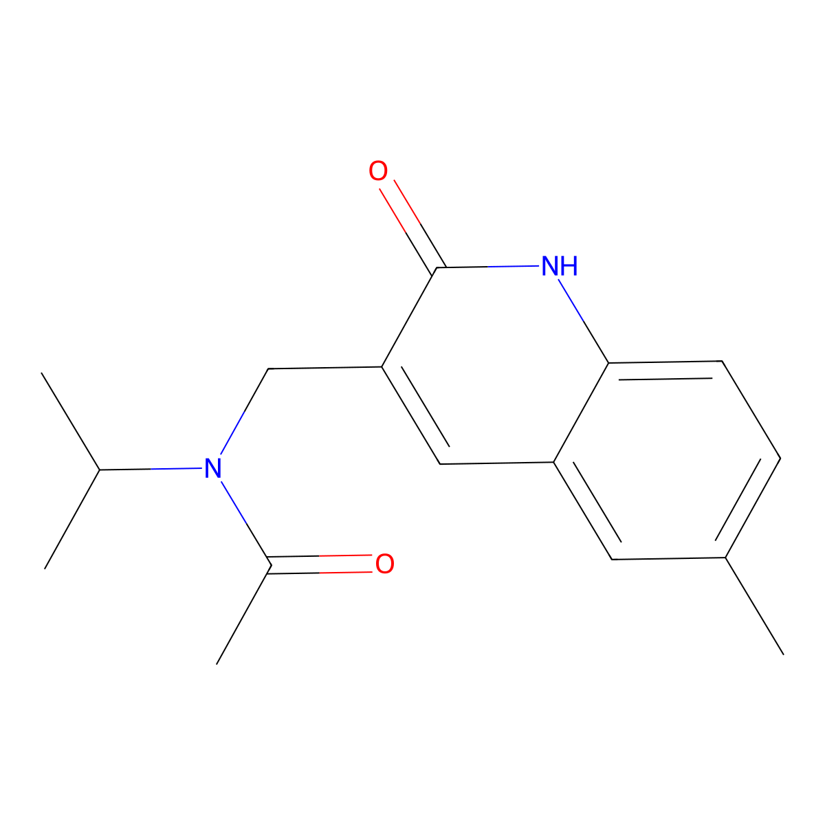 N-[(6-methyl-2-oxo-1H-quinolin-3-yl)methyl]-N-propan-2-ylacetamide molecular structure, CAS 714256-68-5