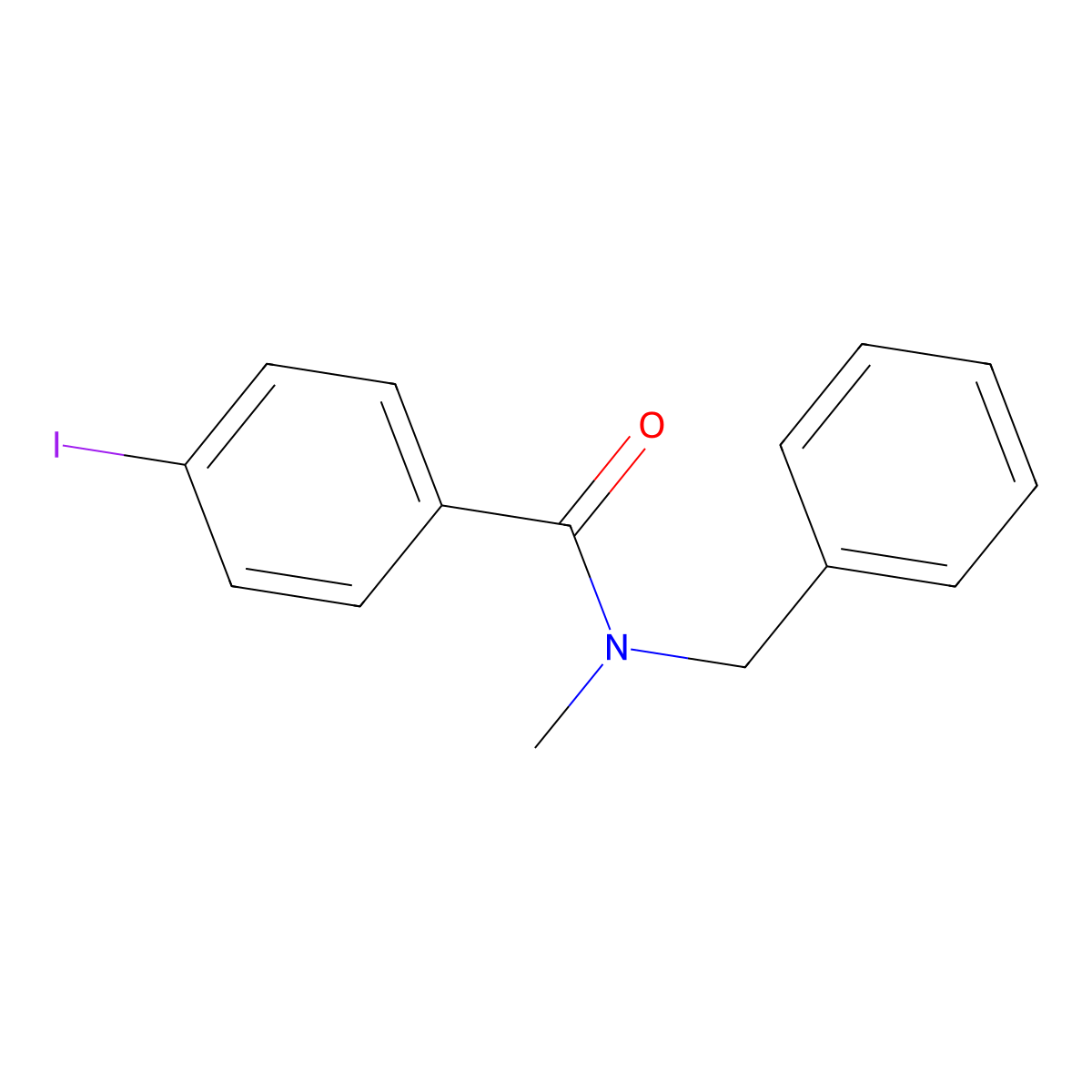 N-benzyl-4-iodo-N-methylbenzamide molecular structure, CAS 714258-77-2