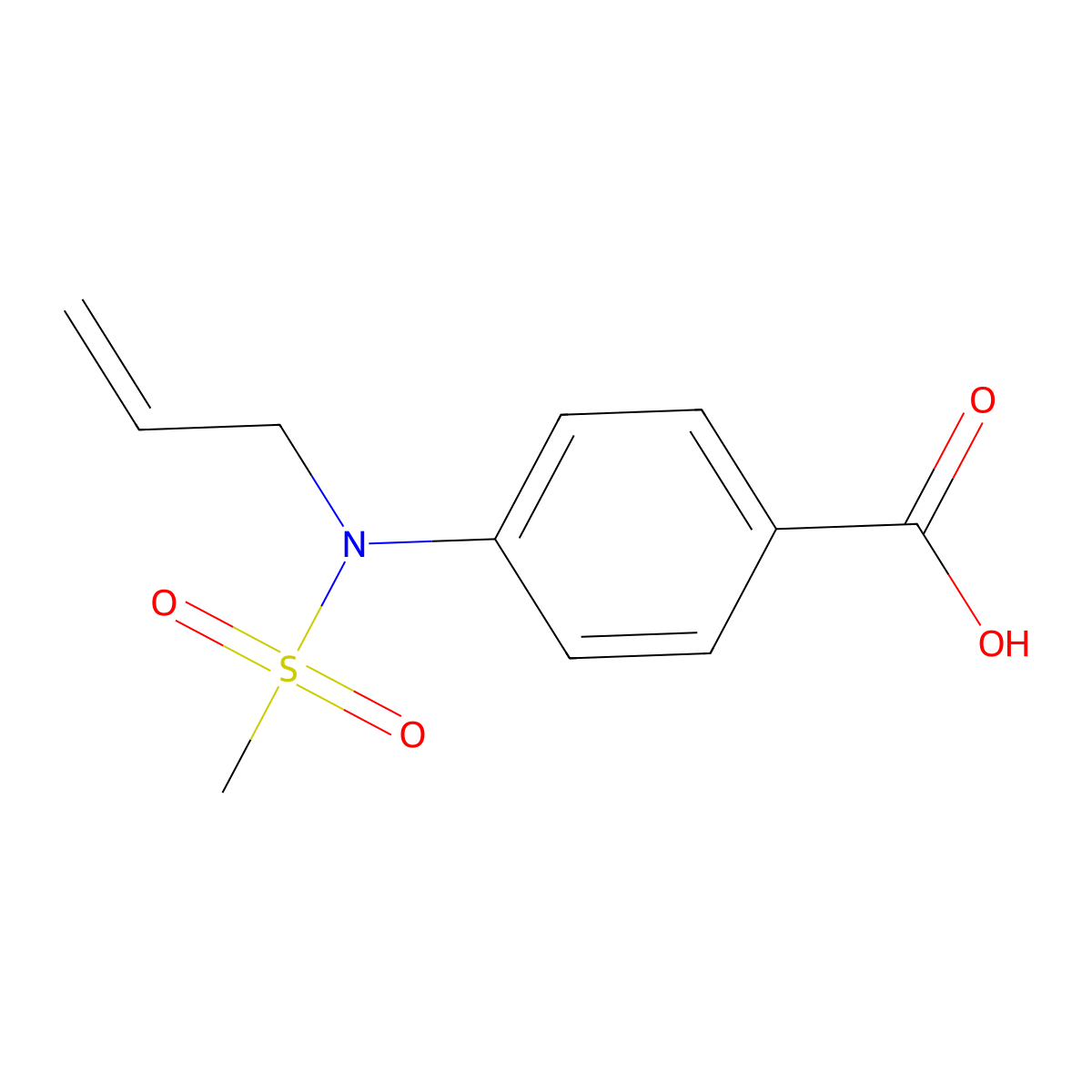 4-[Allyl(methylsulfonyl)amino]benzoic acid molecular structure, CAS 714258-94-3