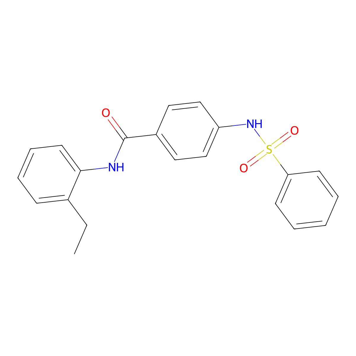 4-(benzenesulfonamido)-N-(2-ethylphenyl)benzamide molecular structure, CAS 714259-05-9