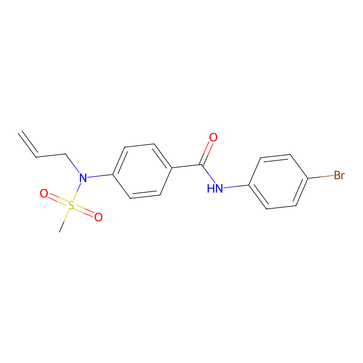 N-(4-bromophenyl)-4-[methylsulfonyl(prop-2-enyl)amino]benzamide molecular structure, CAS 714259-10-6