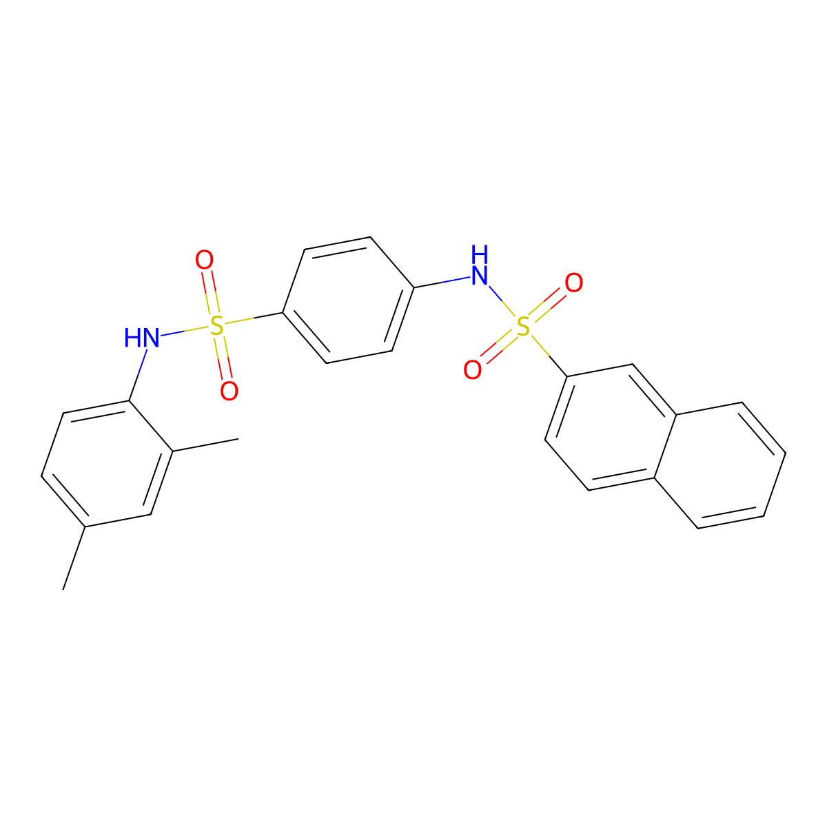 N-[4-[(2,4-dimethylphenyl)sulfamoyl]phenyl]naphthalene-2-sulfonamide molecular structure, CAS 714259-22-0