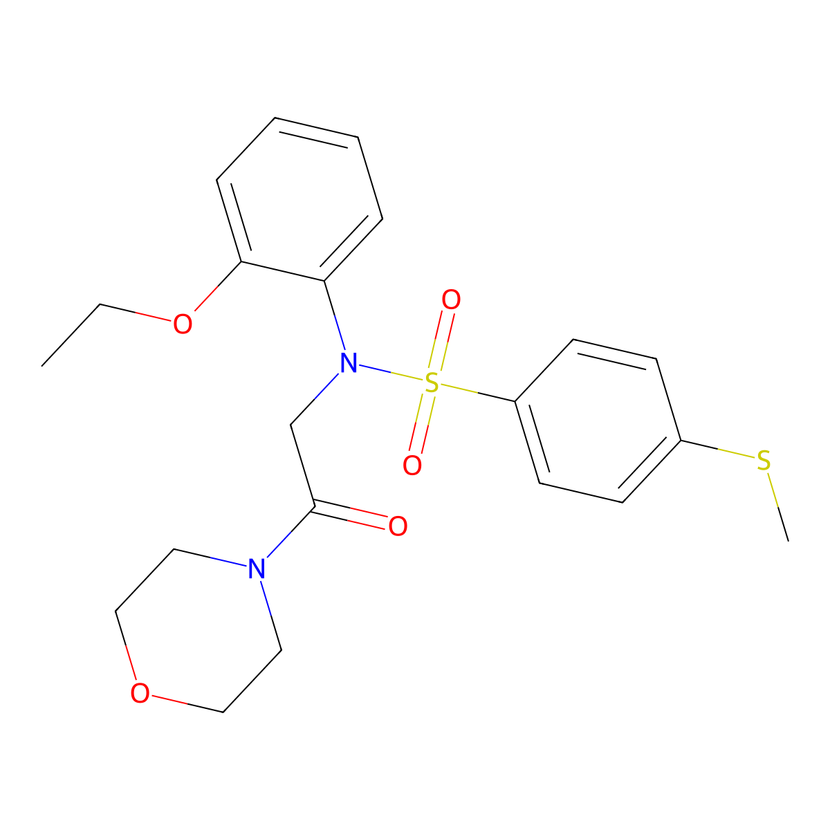 N-(2-ethoxyphenyl)-4-methylsulfanyl-N-(2-morpholin-4-yl-2-oxoethyl)benzenesulfonamide molecular structure, CAS 714260-58-9