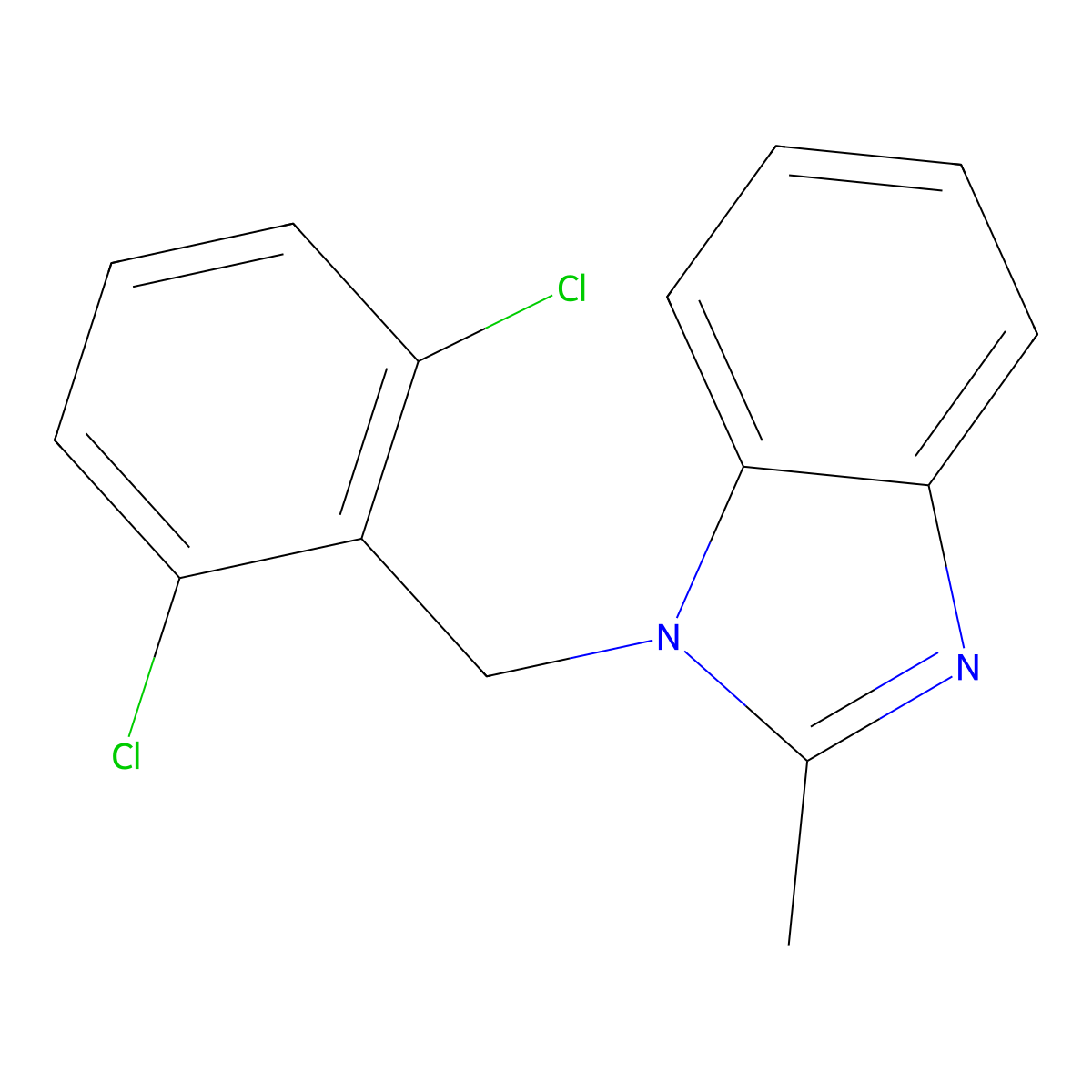 1-[(2,6-Dichlorophenyl)methyl]-2-methylbenzimidazole molecular structure, CAS 714260-94-3