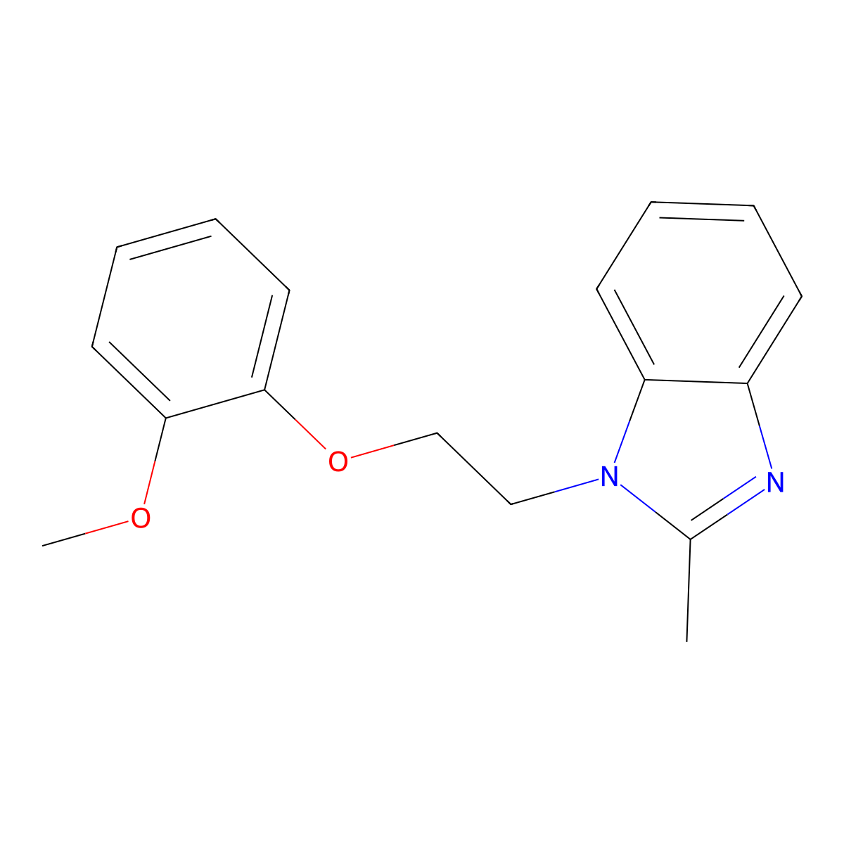1-[2-(2-Methoxyphenoxy)ethyl]-2-methylbenzimidazole molecular structure, CAS 714260-95-4
