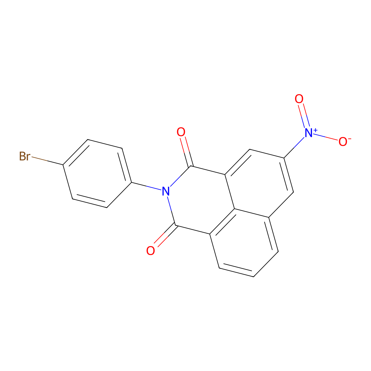 2-(4-Bromophenyl)-5-nitrobenzo[de]isoquinoline-1,3-dione molecular structure, CAS 714261-21-9