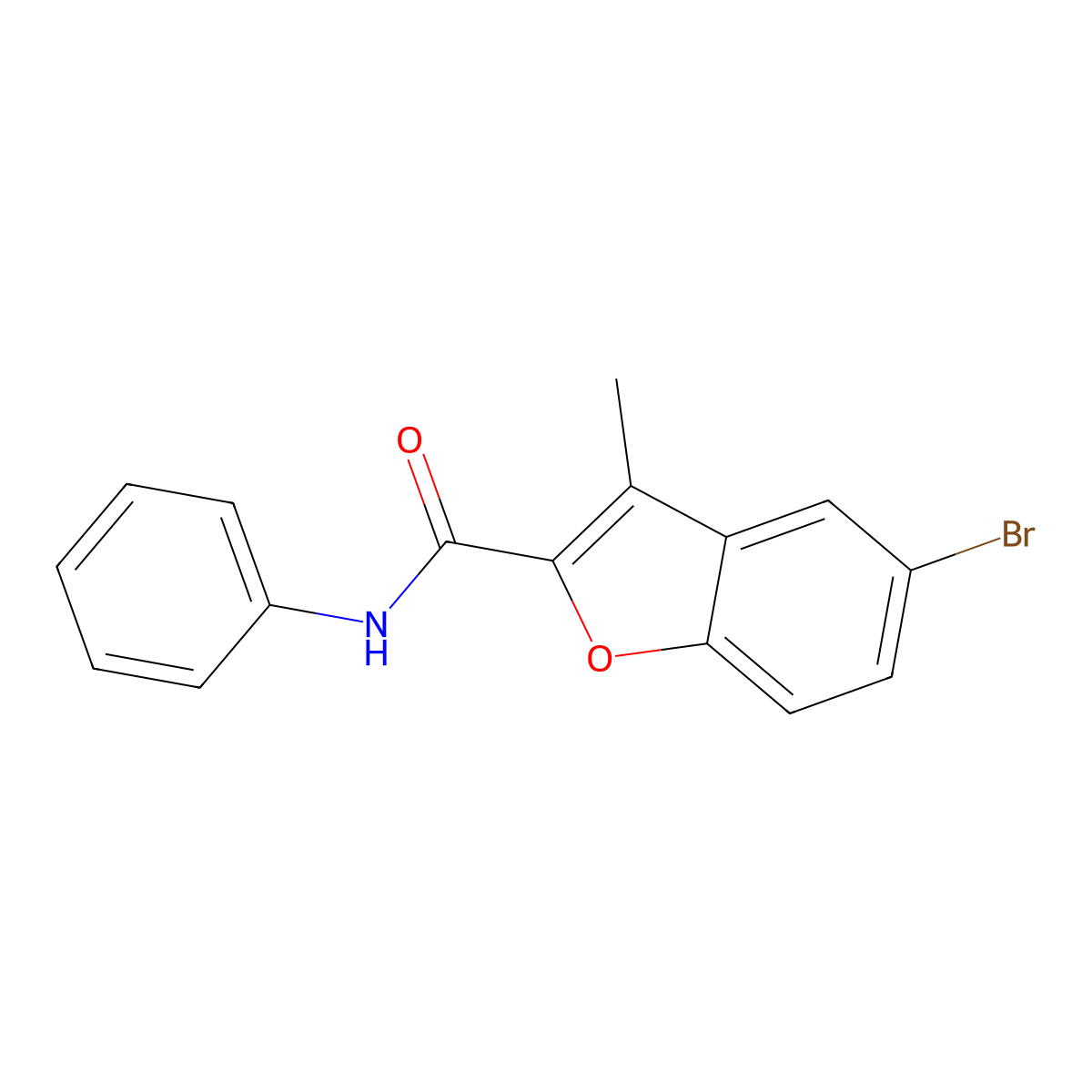 5-bromo-3-methyl-N-phenyl-1-benzofuran-2-carboxamide molecular structure, CAS 714261-40-2