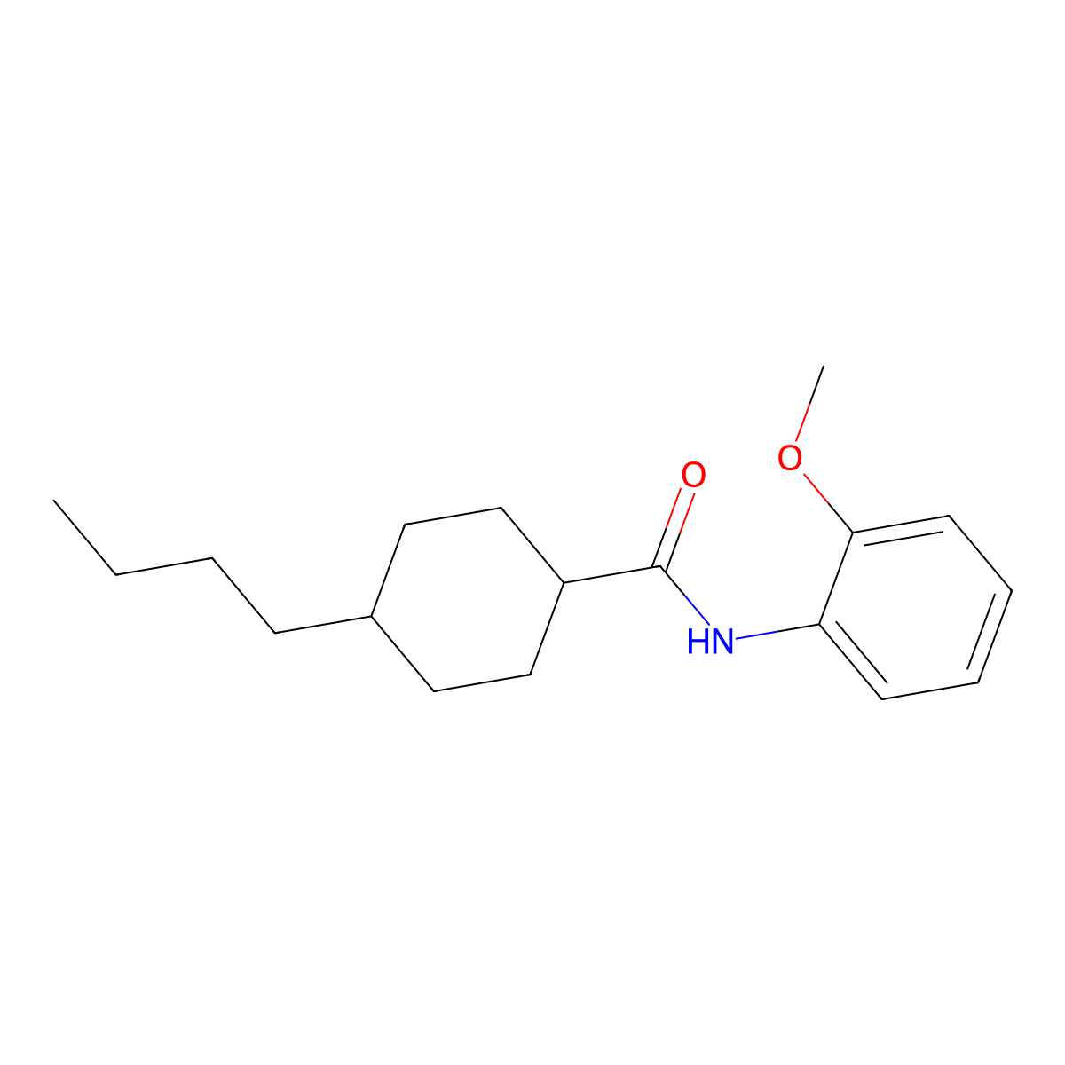 4-butyl-N-(2-methoxyphenyl)cyclohexane-1-carboxamide molecular structure, CAS 714261-60-6