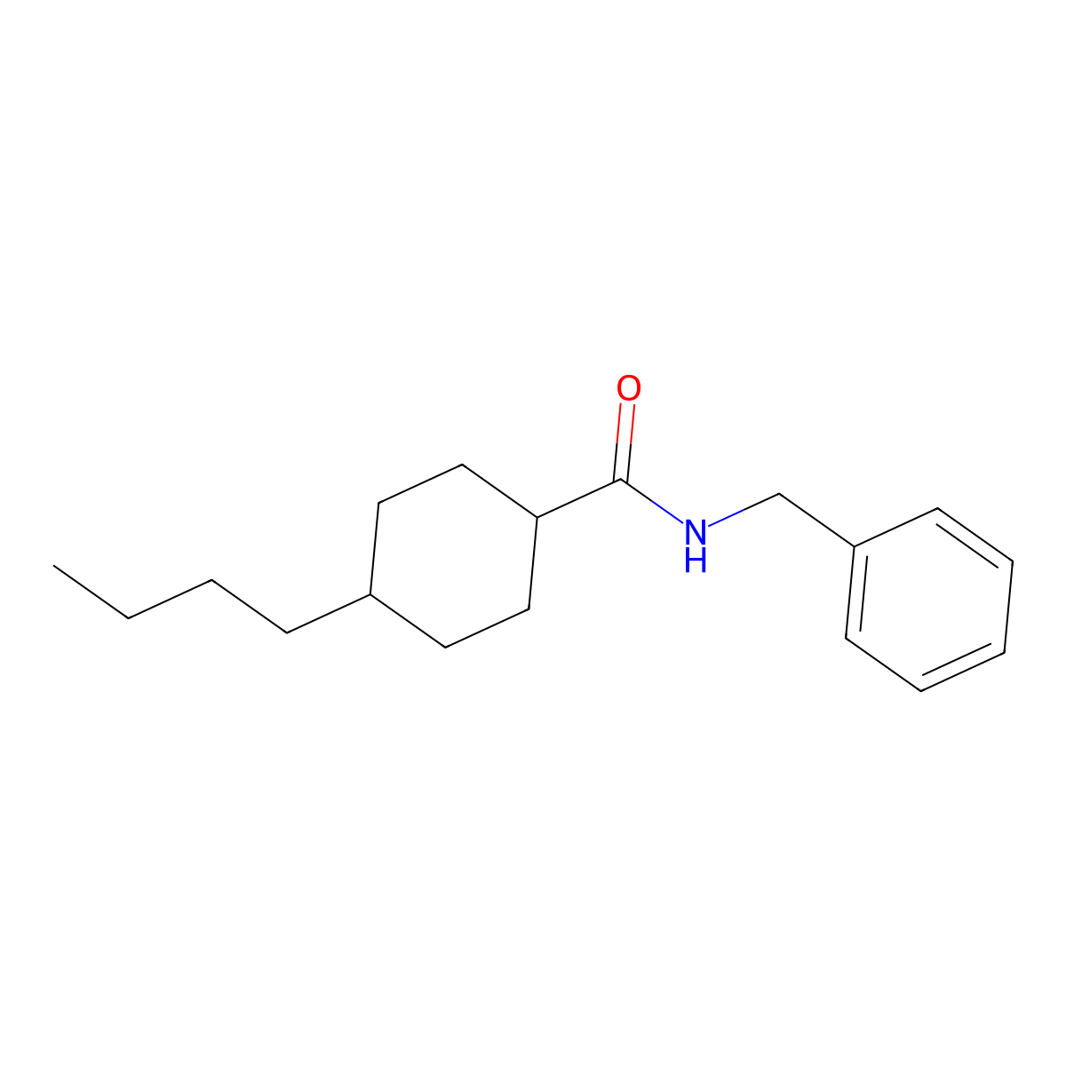 N-benzyl-4-butylcyclohexane-1-carboxamide molecular structure, CAS 714261-68-4