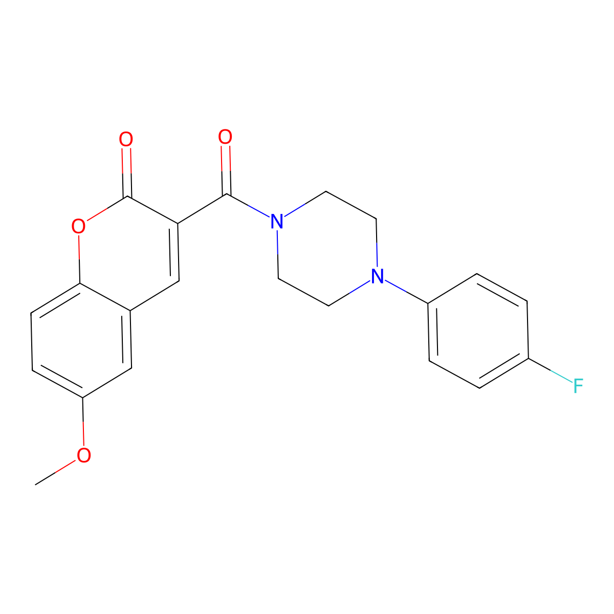 3-[4-(4-fluorophenyl)piperazine-1-carbonyl]-6-methoxy-2H-chromen-2-one molecular structure, CAS 714262-98-3