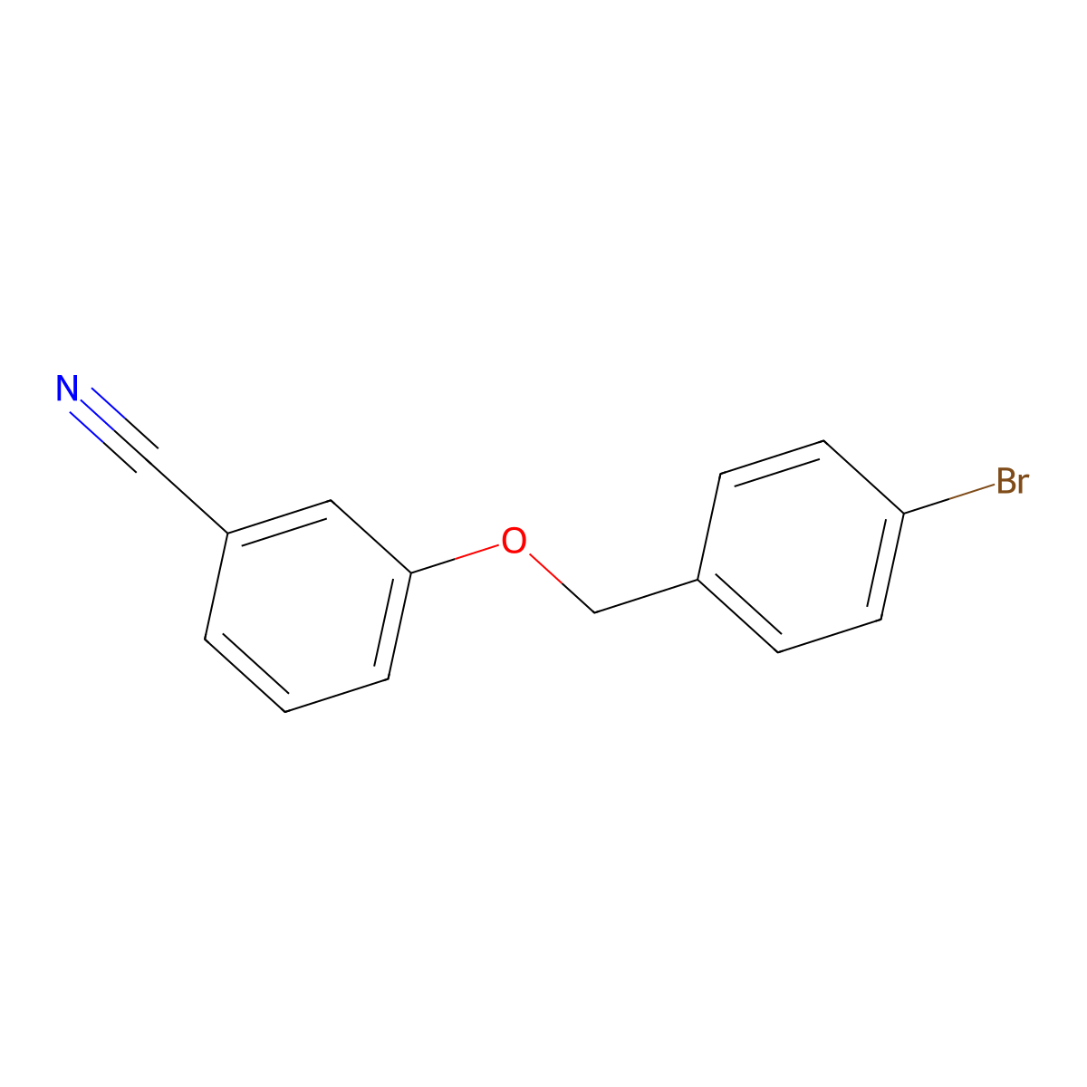 3-((4-Bromobenzyl)oxy)benzonitrile molecular structure, CAS 714276-03-6