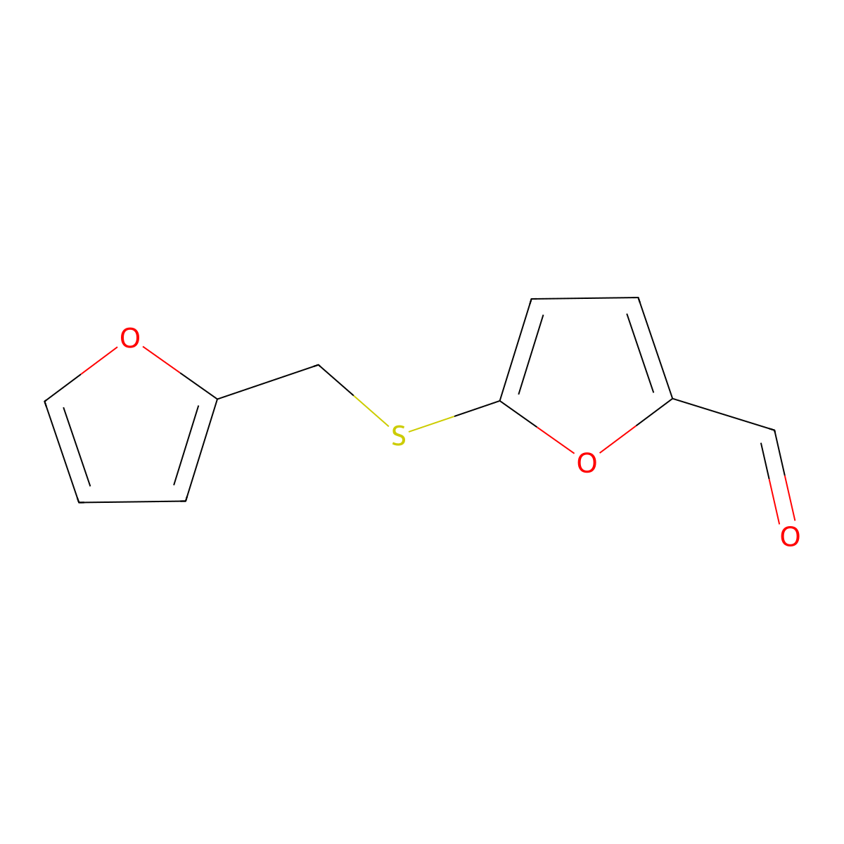 5-(Furan-2-ylmethylsulfanyl)furan-2-carbaldehyde molecular structure, CAS 714278-19-0