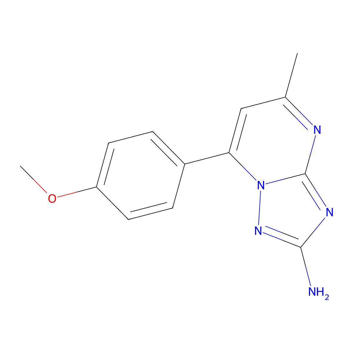 7-(4-Methoxyphenyl)-5-methyl-[1,2,4]triazolo[1,5-a]pyrimidin-2-amine molecular structure, CAS 714278-24-7