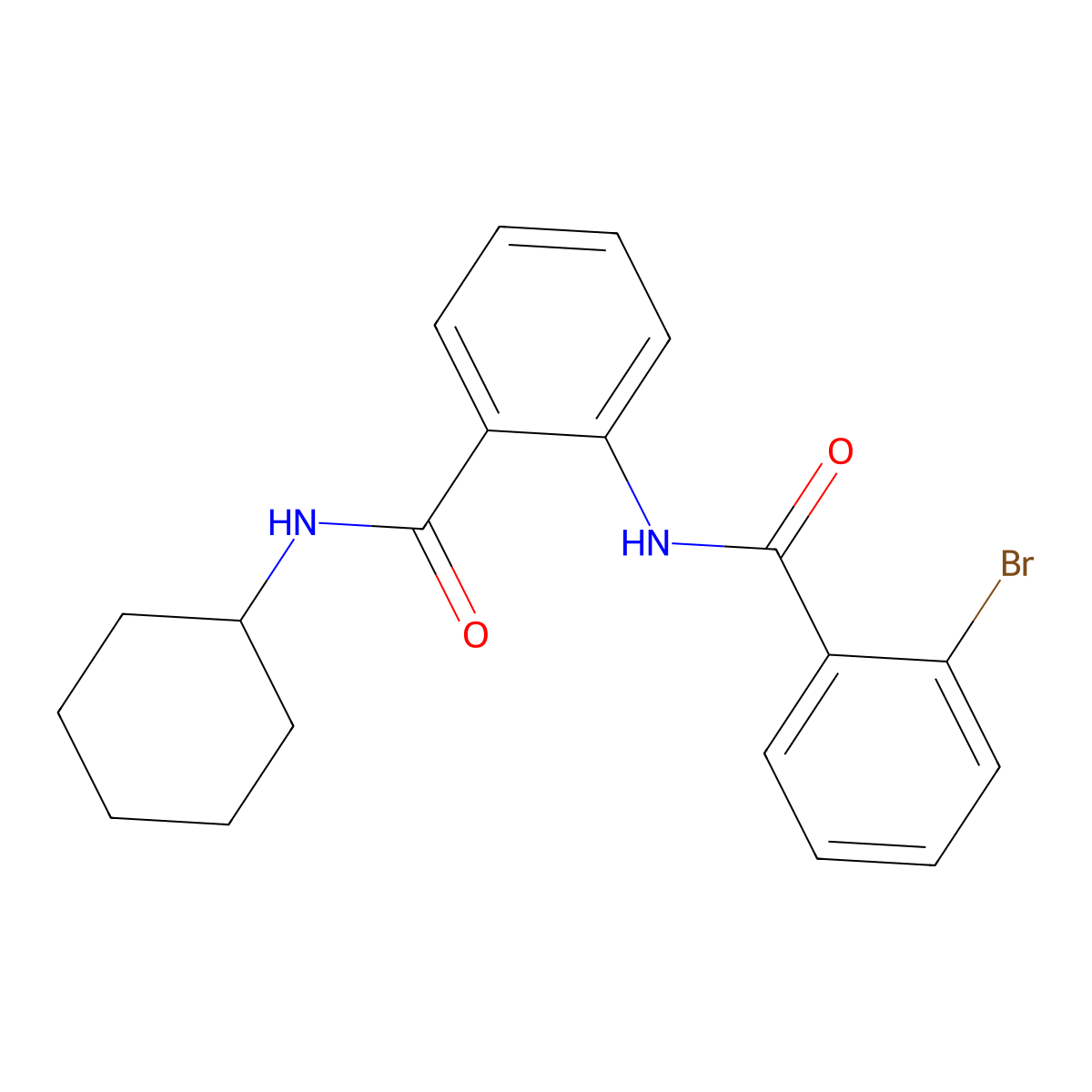 2-[(2-bromobenzoyl)amino]-N-cyclohexylbenzamide molecular structure, CAS 714278-43-0
