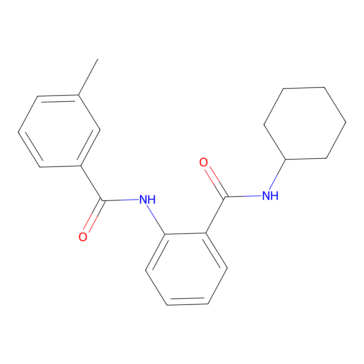 N-cyclohexyl-2-[(3-methylbenzoyl)amino]benzamide molecular structure, CAS 714278-47-4