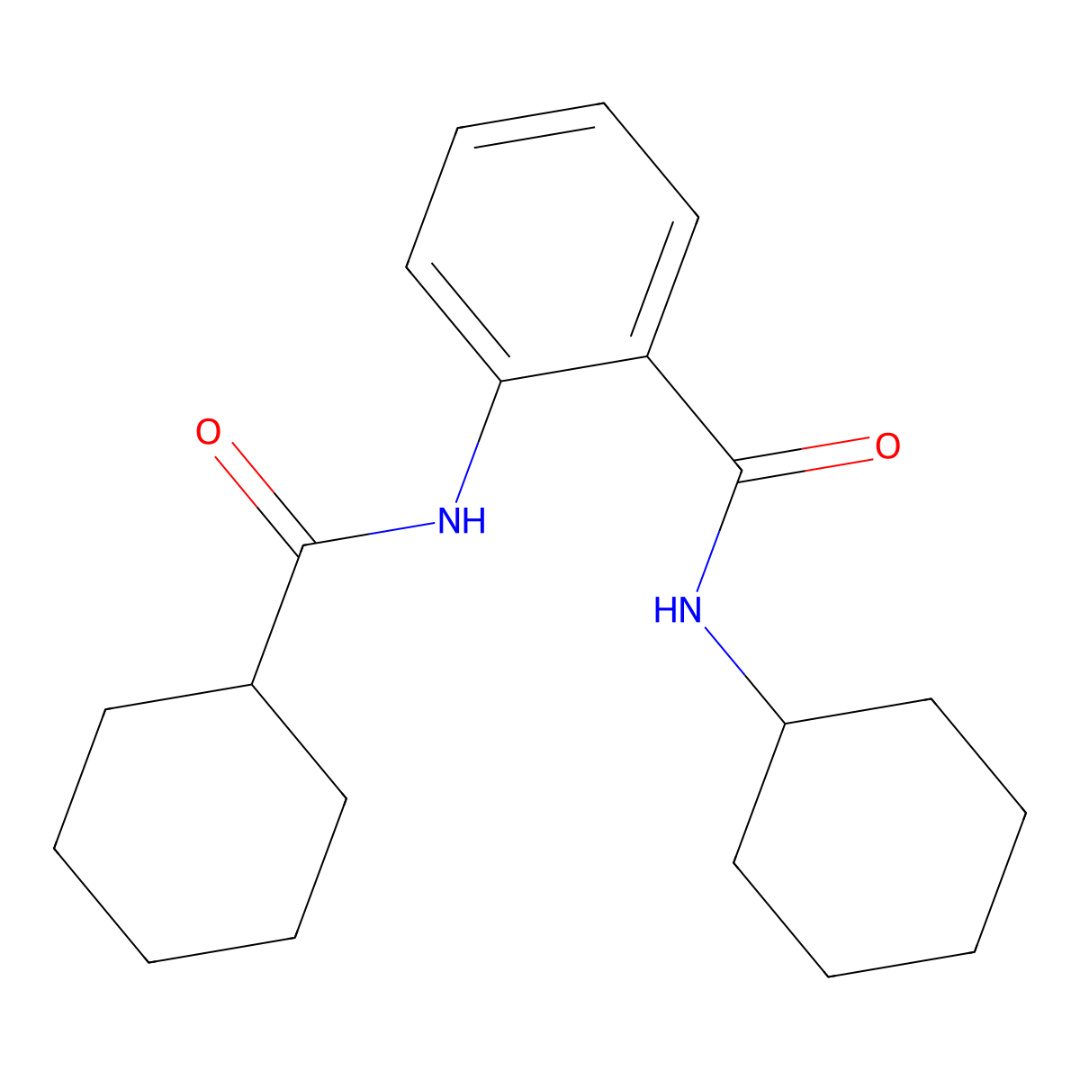 N-cyclohexyl-2-[(cyclohexylcarbonyl)amino]benzamide molecular structure, CAS 714278-55-4