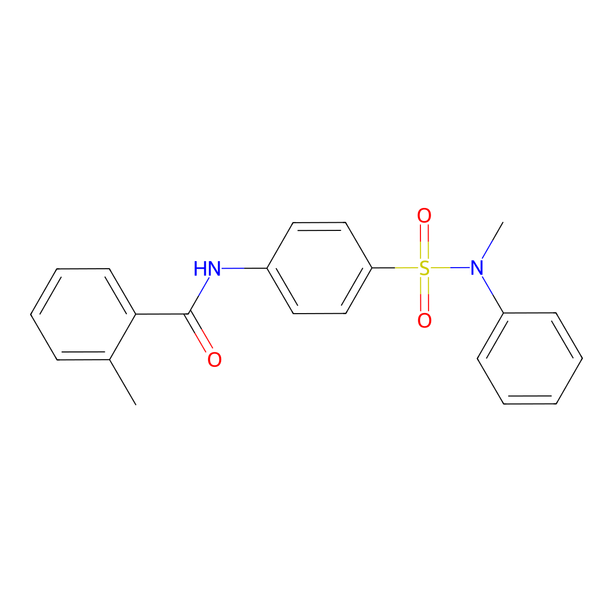 2-methyl-N-[4-[methyl(phenyl)sulfamoyl]phenyl]benzamide molecular structure, CAS 714278-65-6