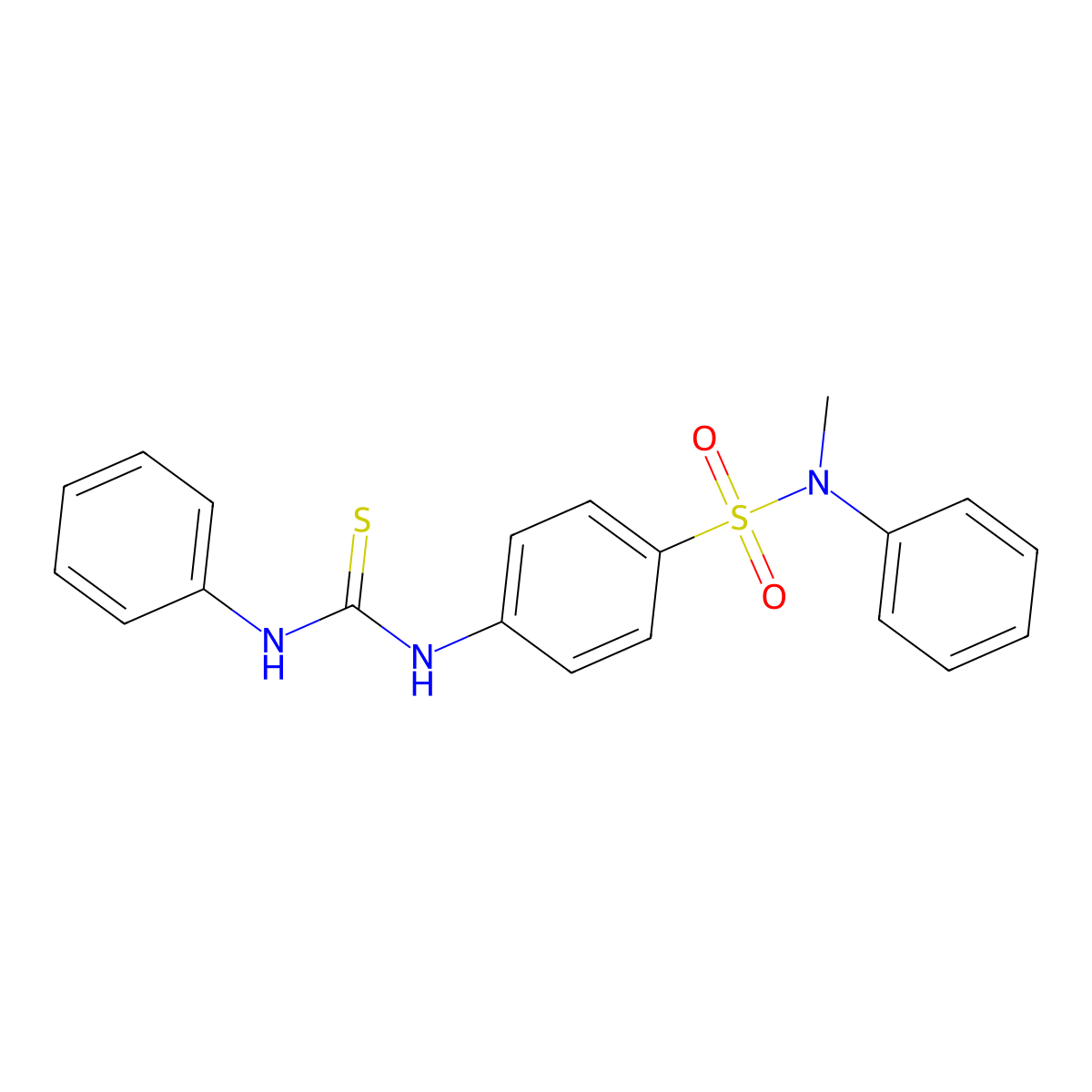 4-[(anilinocarbonothioyl)amino]-N-methyl-N-phenylbenzenesulfonamide molecular structure, CAS 714278-68-9